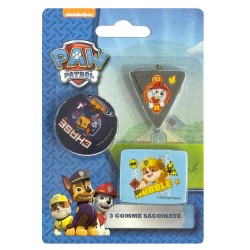 Lot de 3 gommes en forme de Paw Patrol