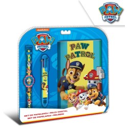 Paw Patrol journal + 6 colored pen + watch