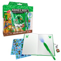 Ensemble journal intime Minecraft Boom + stylo magique