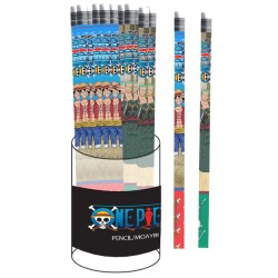 Crayon graphite One Piece Luffy HB avec extrémité en gomme