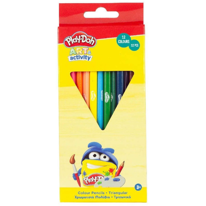 Play-Doh Art triangular colored pencils, 12 pcs