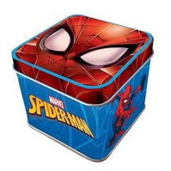 Mini boîte en métal Spiderman bleu 7,5 cm