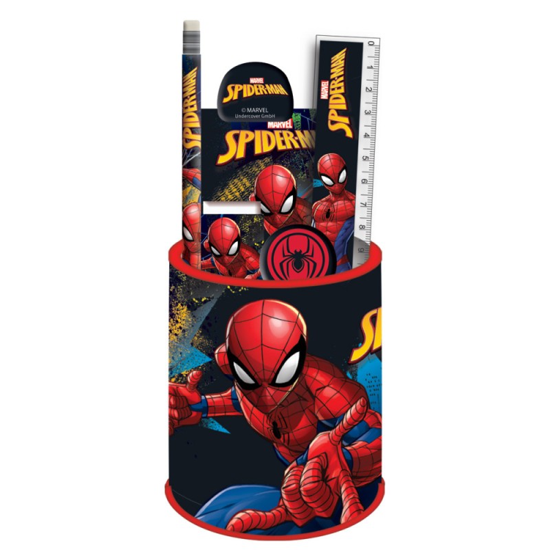 Spiderman Dark 7-piece stationery set