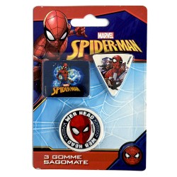 Spiderman shape eraser set 3 pieces