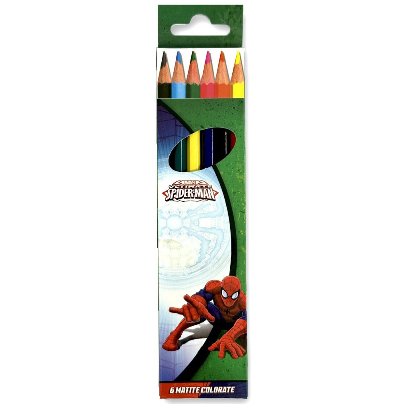 Spiderman colored pencil set of 6