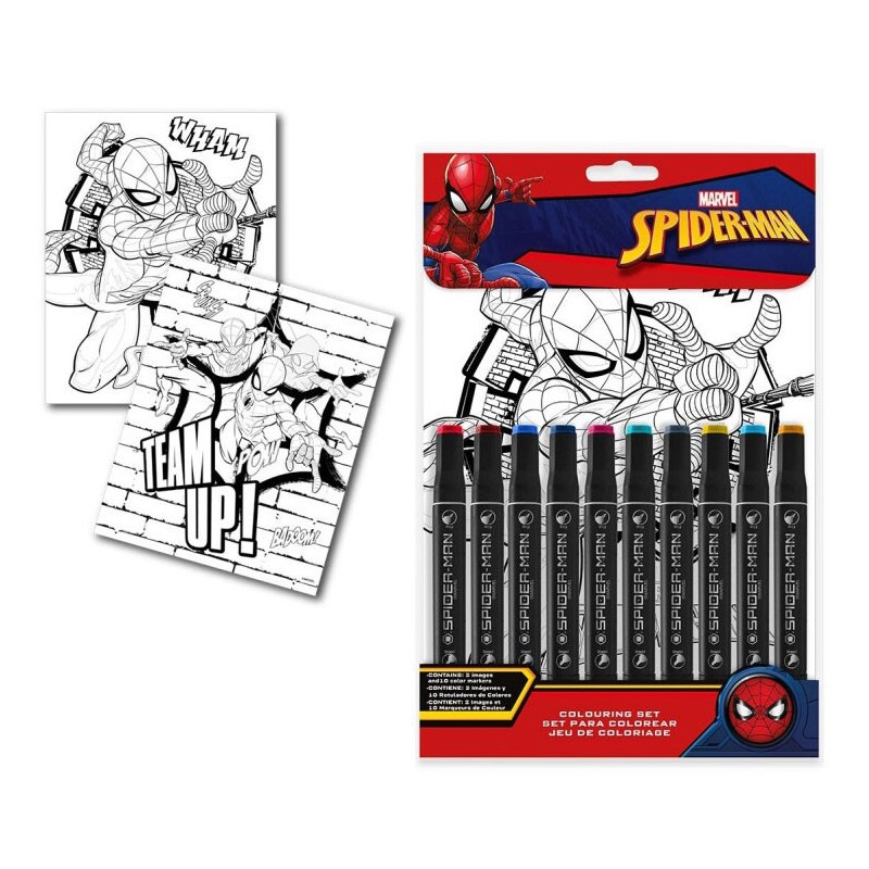 Spiderman Web number coloring book