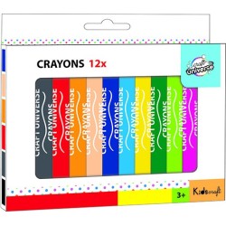 Crayons de cire géants de couleur 12 pièces