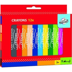 Lot de 12 crayons de cire géants de couleur