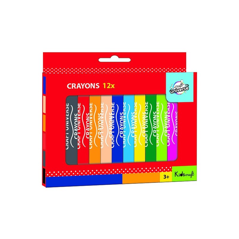 Lot de 12 crayons de cire géants de couleur