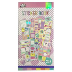 Colour Pink Sticker Album with Foil, 25 Sheets