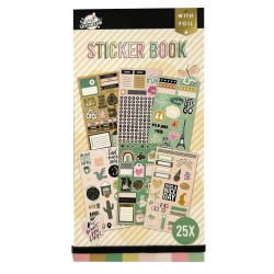 Colour Travel Sticker Album with Foil, 25 Sheets