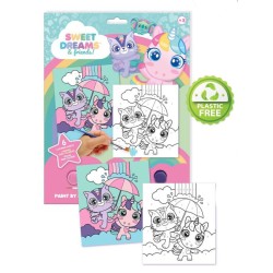 Unicorn Dreams paint set with color by numbers