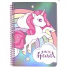 Unicorn metallic A/5 lined notebook