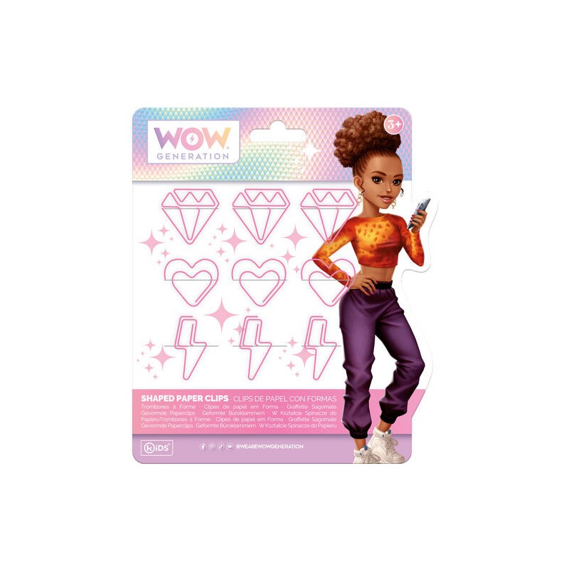 WOW Generation Megan pink paperclip set