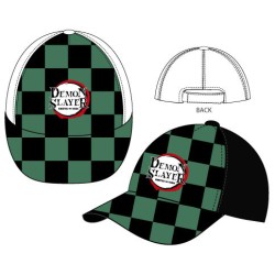 Casquette de baseball verte Demon Slayer pour enfants 54-56 cm