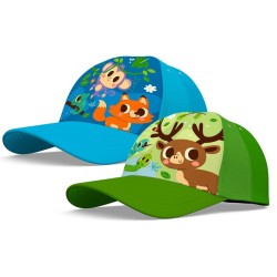 Casquette de baseball pour enfants Animaux dans la forêt, Wild Kingdom 52-54 cm