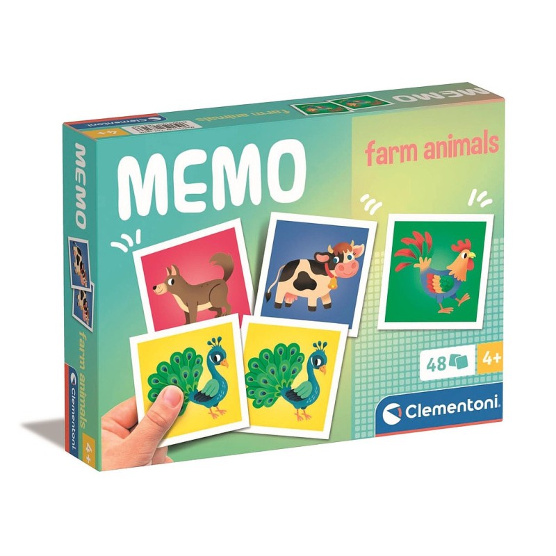 Jeu de mémoire 48 pièces Animaux de la ferme Clementoni