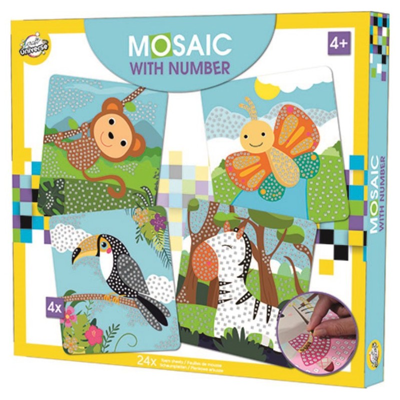 Animals foam mosaic creative set