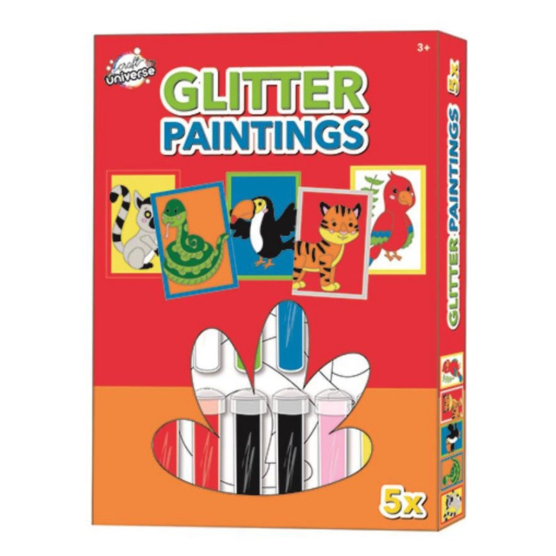 Animals creative set with glitter