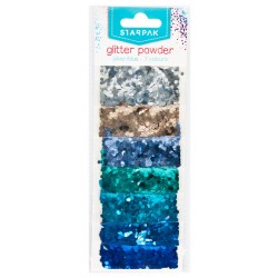 Party Silver, Blue Glitter Confetti