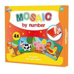 Ensemble créatif de mosaïques en mousse de ferme