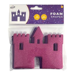 Colour Castle glitter foam shape (12 pieces)