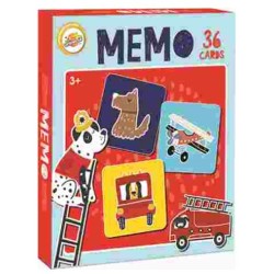 Animals Paws and Vehicles Memory Game 36 pieces