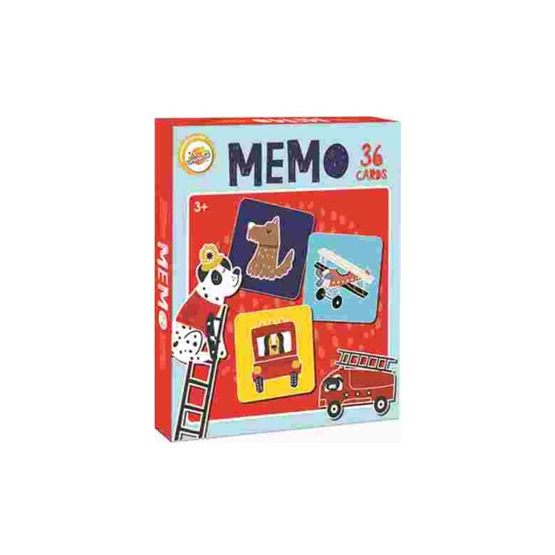 Animals Paws and Vehicles Memory Game 36 pieces