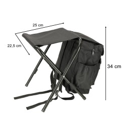 Backless fishing touring chair black