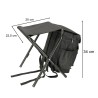 Backless fishing touring chair black