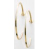 Victoria Gold-colored white stone earrings