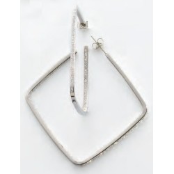 Victoria Silver-colored white stone earrings