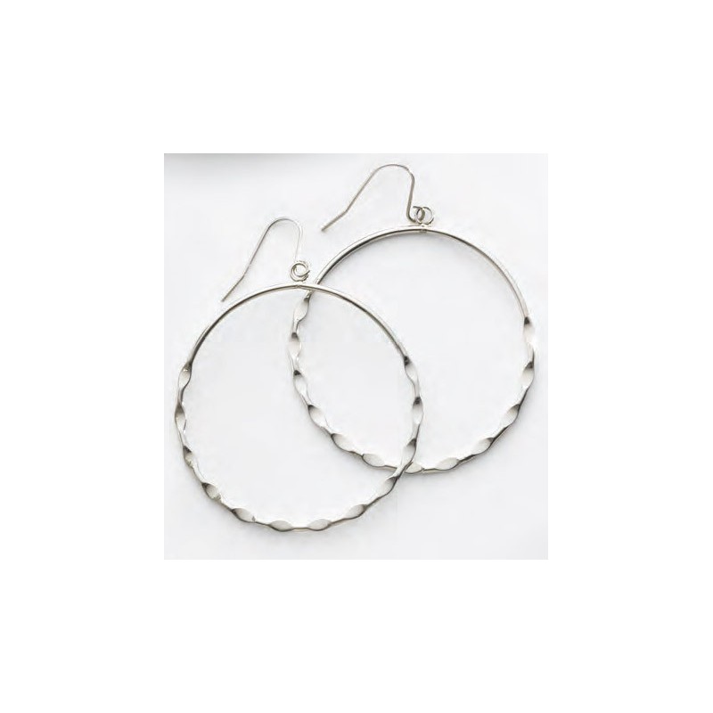 Victoria Silver-colored hoop earrings