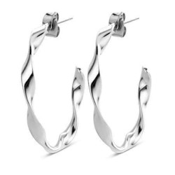 Boucles d'oreilles créoles en argent Victoria