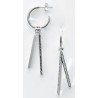 Victoria Silver Colored Stone Earrings