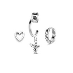 Ensemble de boucles d'oreilles Victoria Silver Bee