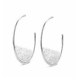 Boucles d'oreilles à motifs Victoria Silver