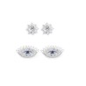 Victoria Silver Eye Earring Set