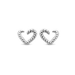 Boucles d'oreilles coeur en argent Victoria