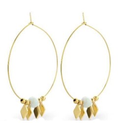 Victoria Gold-Colored Beaded Earrings