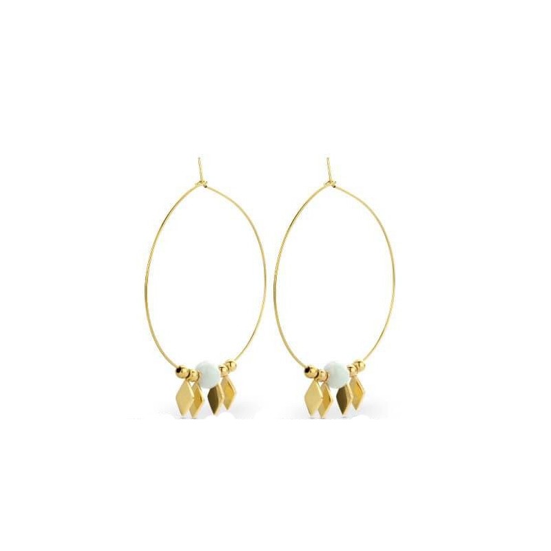 Victoria Gold-Colored Beaded Earrings