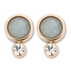 Victoria Stone-studded rose gold earrings