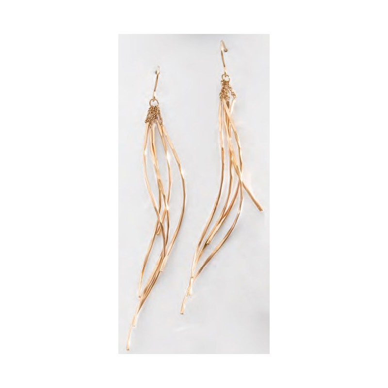 Victoria Rose gold spiral earrings