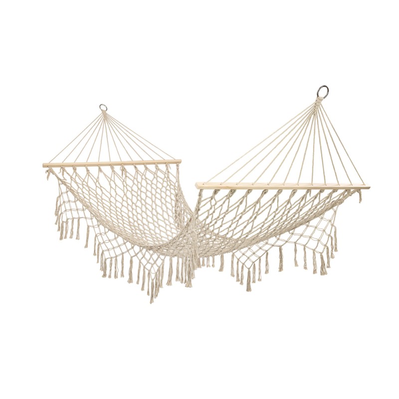 Garden hammock boho mesh tassel 200cm ecru Garden hammock boho mesh tassel 200cm ecru