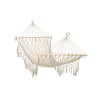 Garden hammock boho mesh tassel 200cm ecru