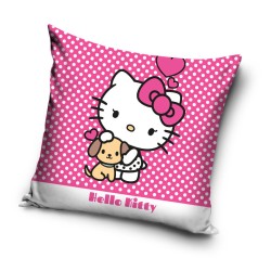 Housse de coussin en velours à pois Hello Kitty 40x40 cm