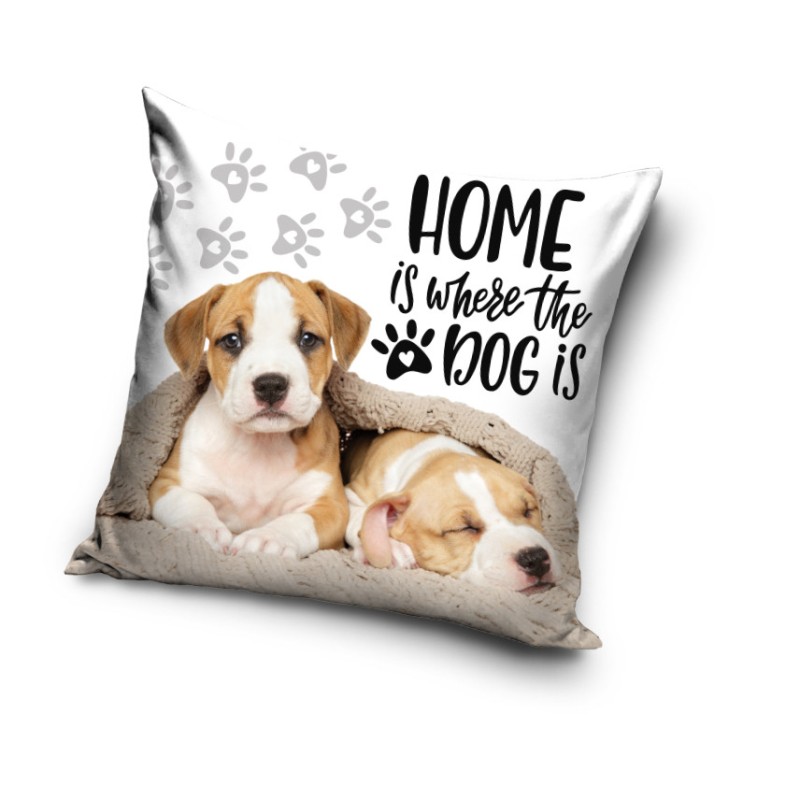 Dog Home pillow cover 40x40 cm