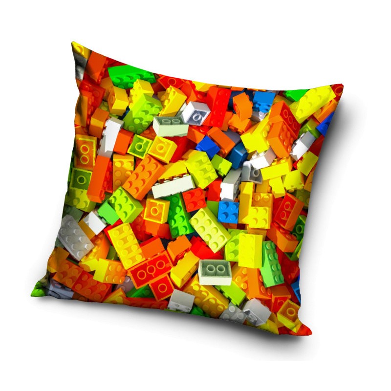 Housse de coussin motif Lego Bricks Bricks 40x40 cm velours