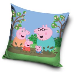 Housse de coussin en velours Peppa Pig Mud 40x40 cm