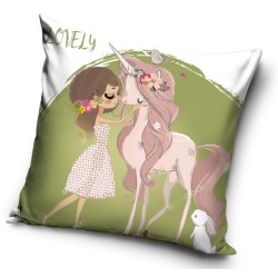 Taie d'oreiller licorne 40*40 cm